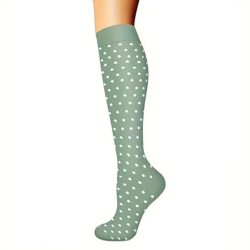 Women's Knee-High Nylon Compression Socks Animal Pattern