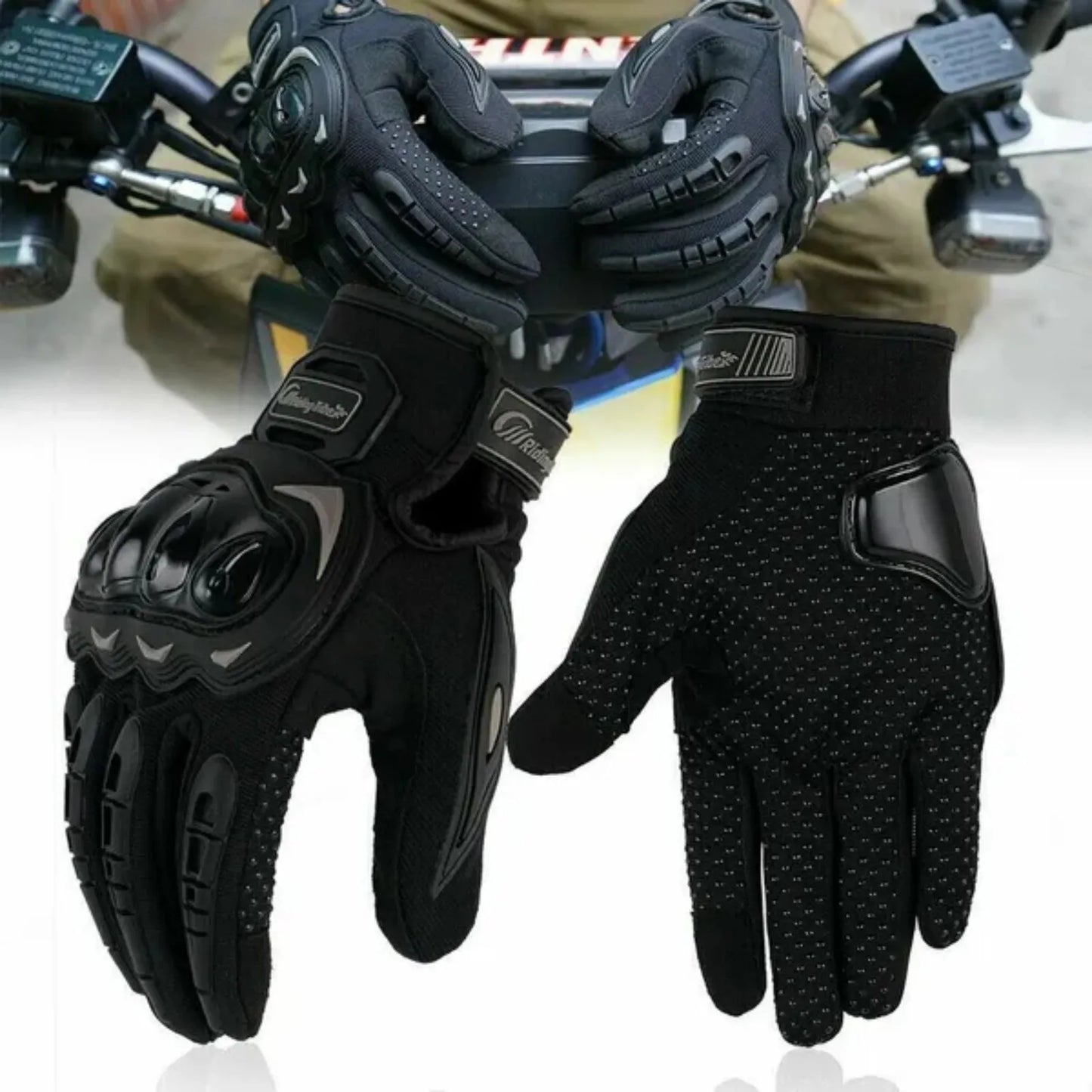 Nylon And Cotton Full Finger Motocross Racing Motorcycle Gloves