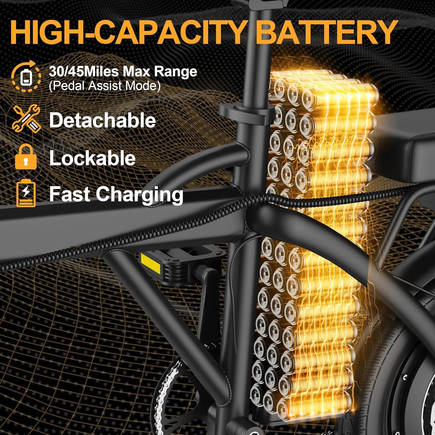 Ladped 14 Inch Foldable Two Seat Electric Bike