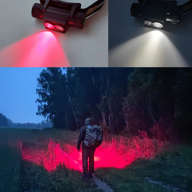 Sofirn H25LR LED Rechargeable Headlamp 1200 Lumens White And Red Light