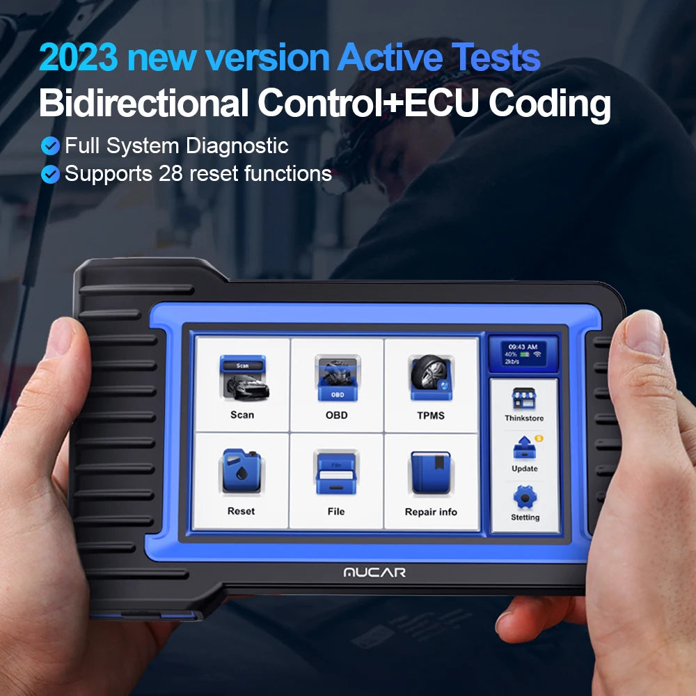MUCAR VO7S CANFD Bi Directional Diagnostic Tool With ECU Coding OBD2 Scanner