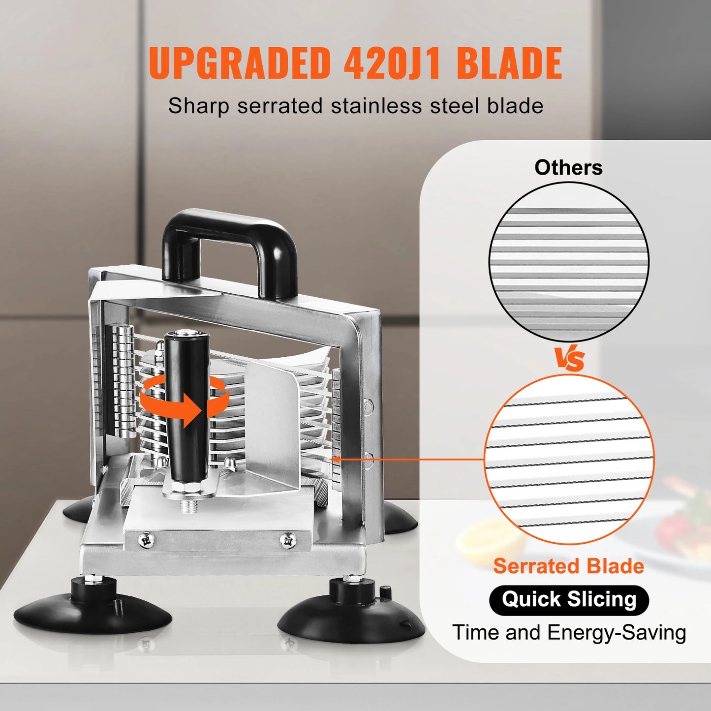 VEVOR Tomato Slicer Heavy Duty Stainless Steel Cutter Manual