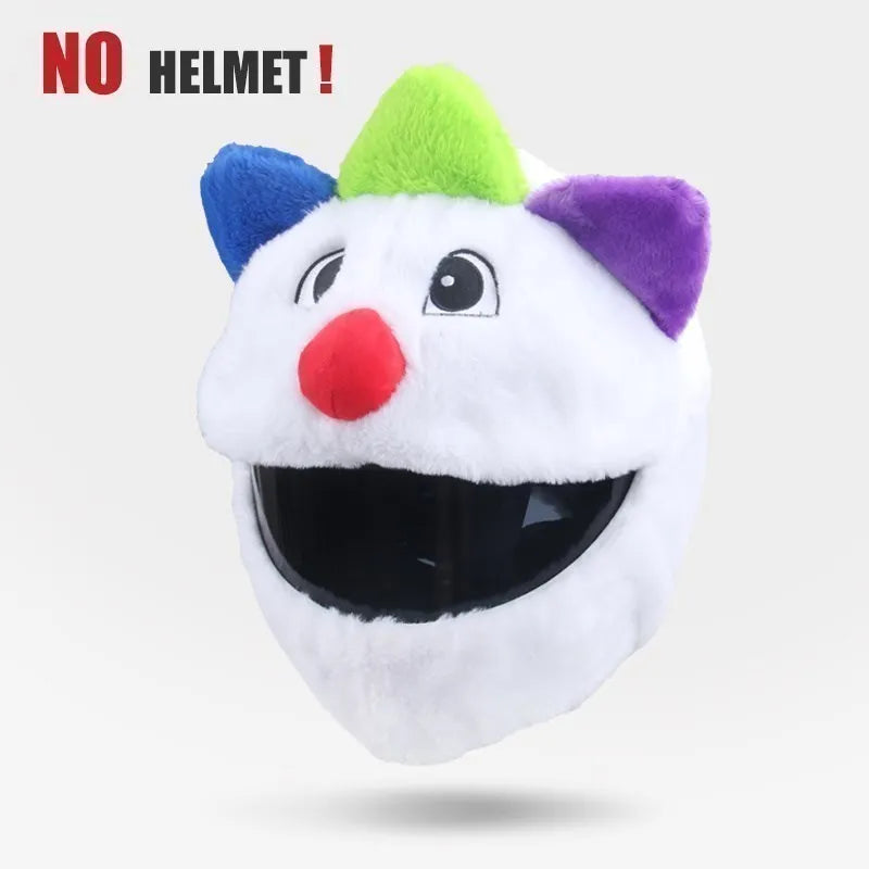 UchOOSE Cartoon Plush Motorcycle Helmet Cover With Ears