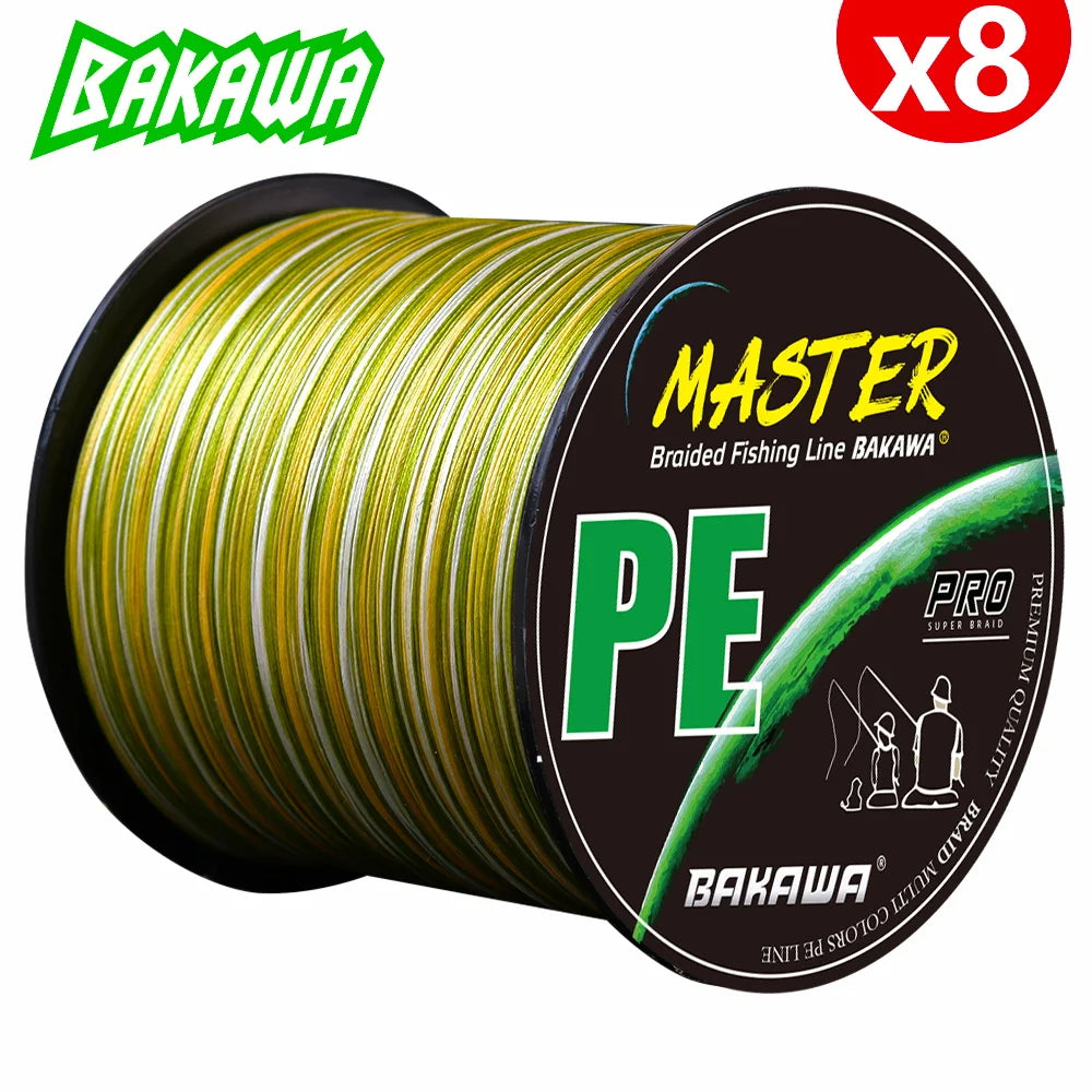 Bakawa X8 Braided Fishing Line 300m Multifilament For Saltwater