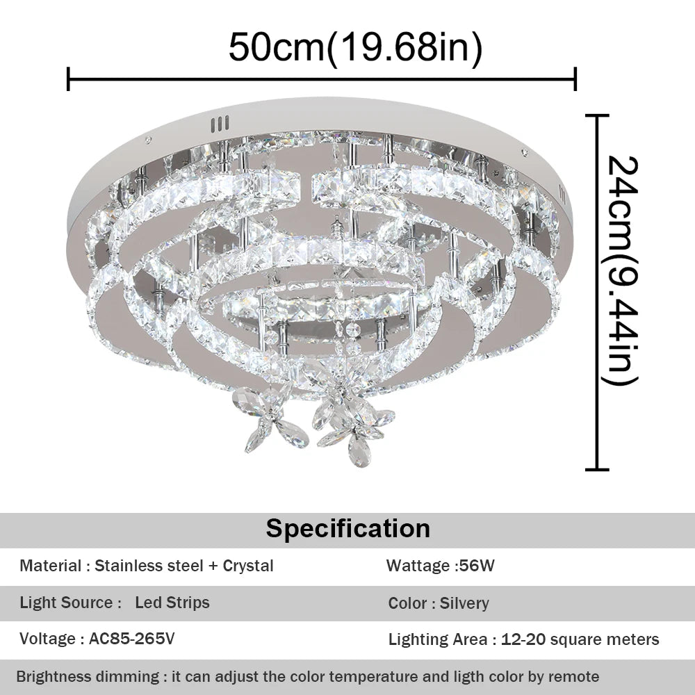 GreeLustr Luxury K9 Crystal Chandelier Modern Ceiling Pendant Light