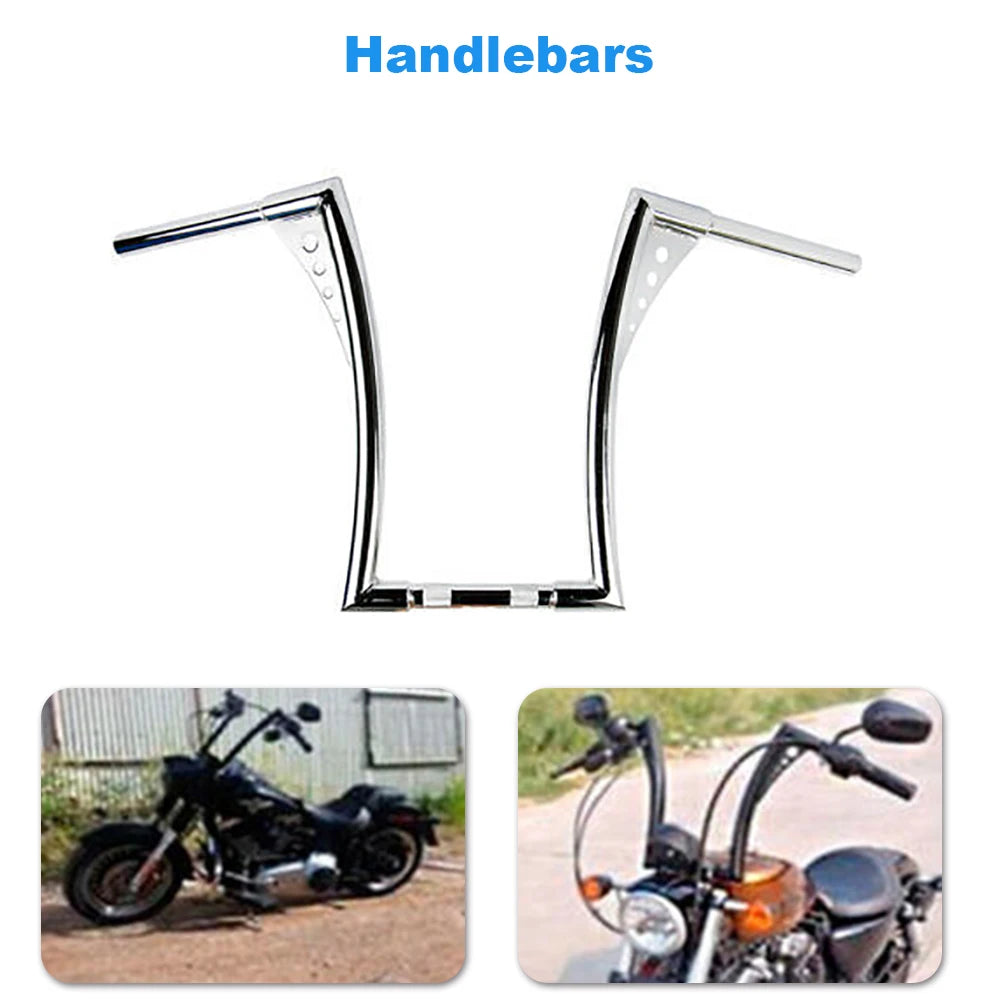 Chrome Ape Hangers Motorcycle Handlebars 12 Inch Rise