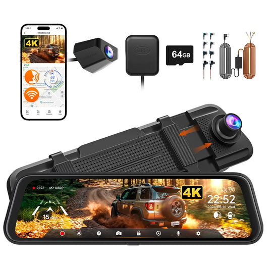 WOLFBOX M40 Dash Cam 4K And 1080P With Voice Control ADAS GPS