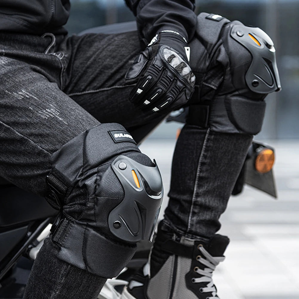 Apwikoger Motocross Knee Pads Anti-fall Off-Road Protector