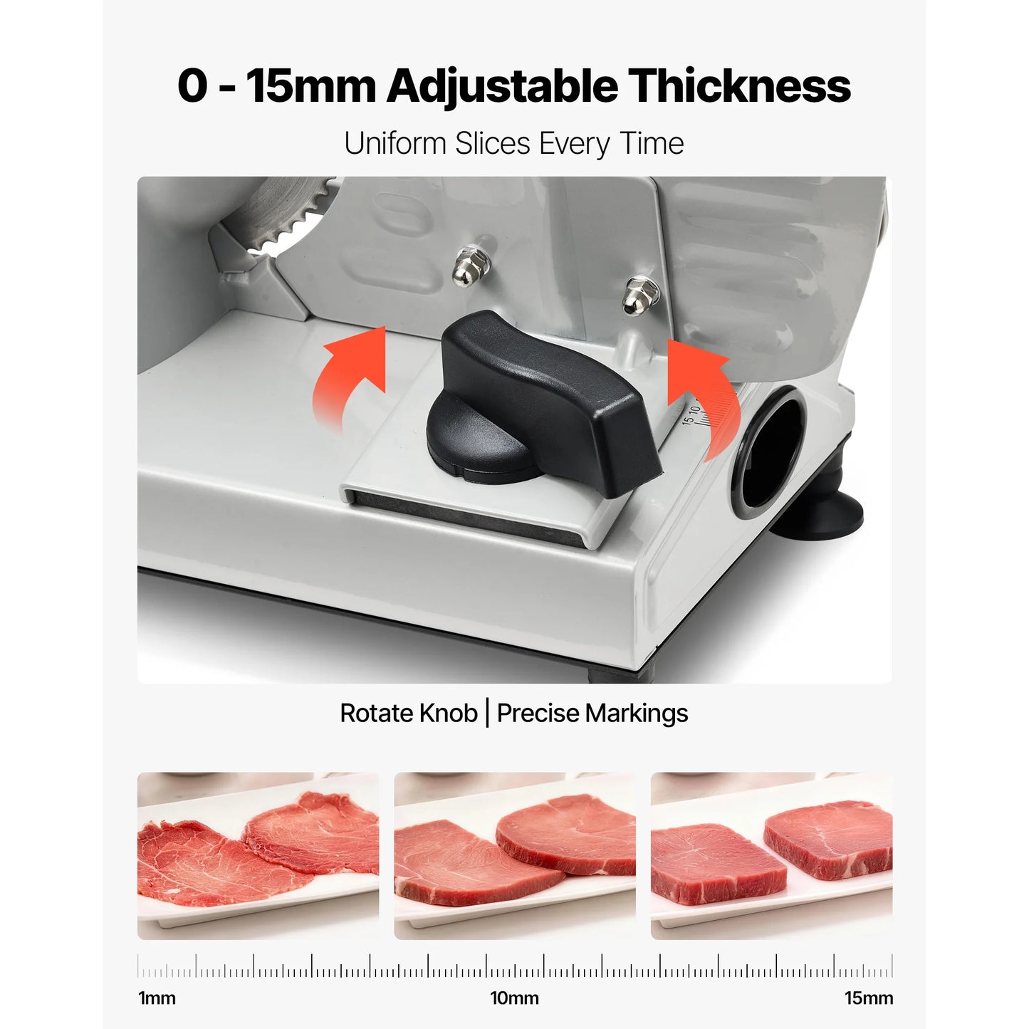 SucceBuy Electric Deli Meat Slicer With Two SUS420 Blades