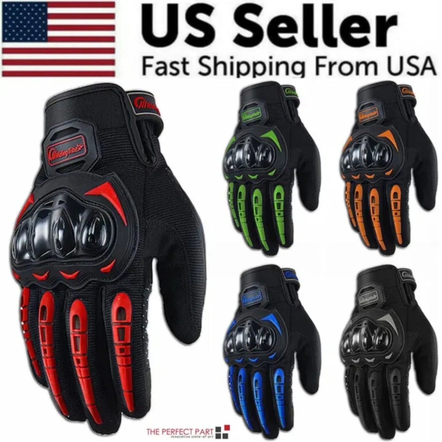 Nylon And Cotton Full Finger Motocross Racing Motorcycle Gloves