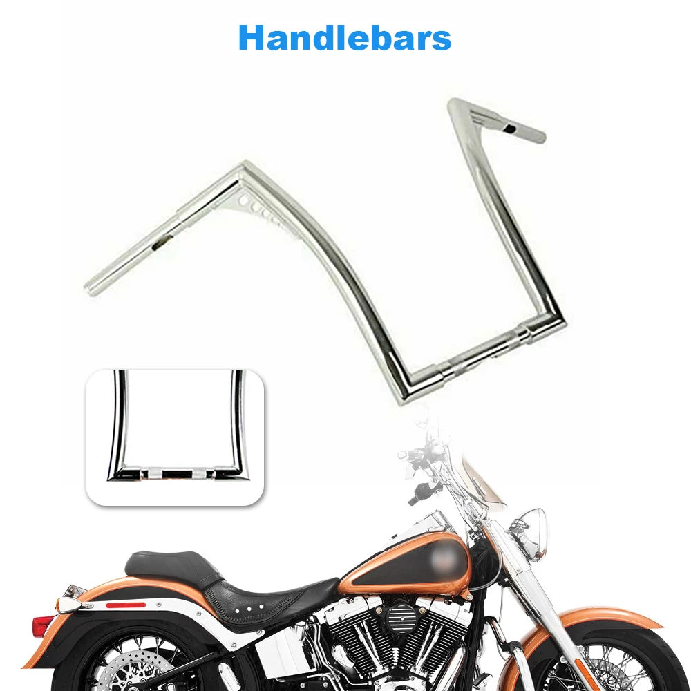 Chrome Ape Hangers Motorcycle Handlebars 12 Inch Rise