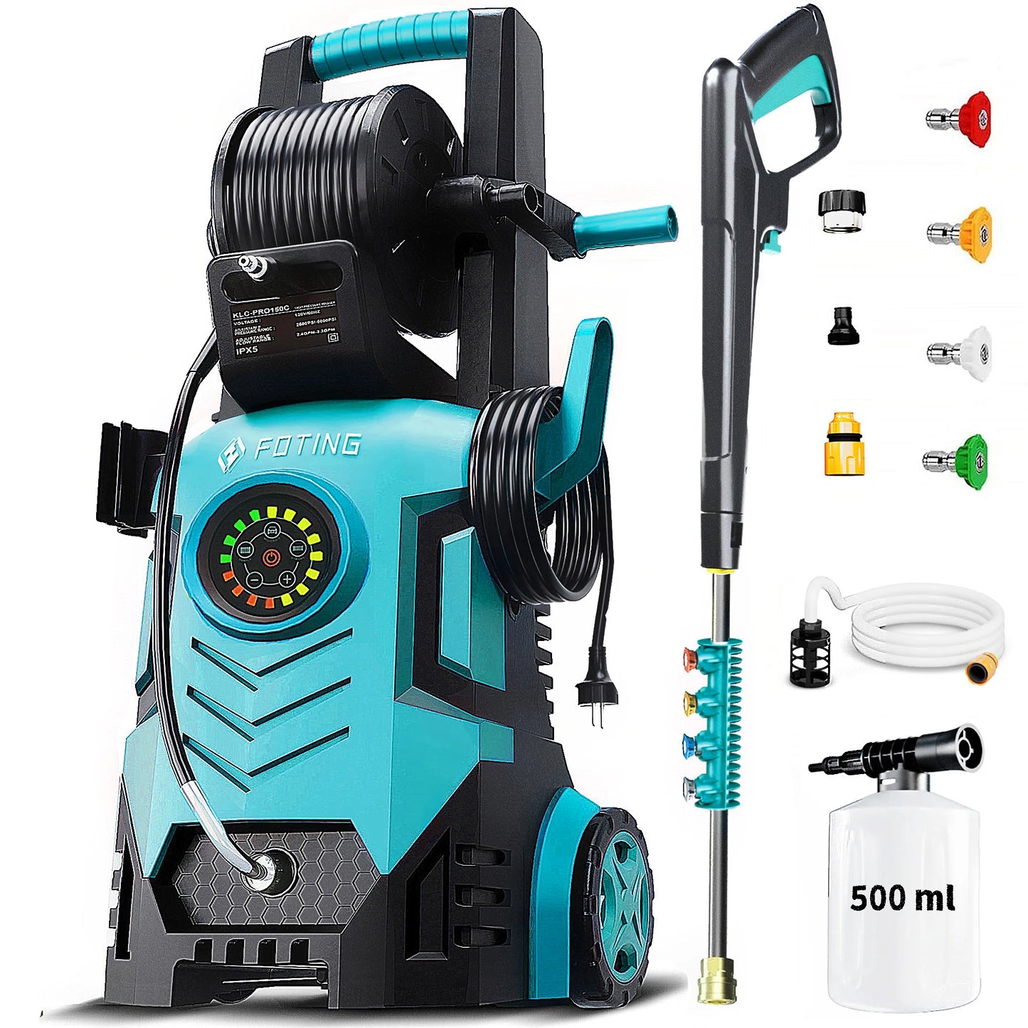FF FOTING 5000 PSI Pressure Washer 3.3 GPM Foam Cannon