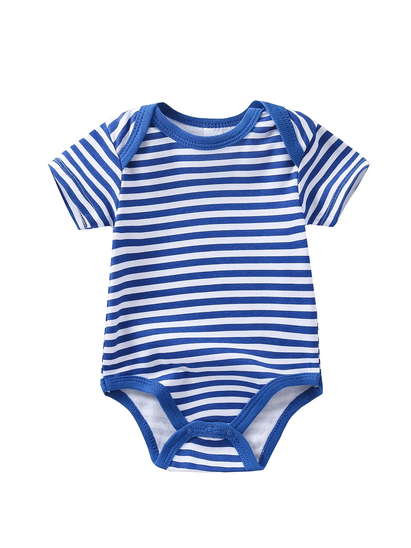 Baby Boy Sailboat Pattern Rompers Bodysuits 5 Pack Cotton