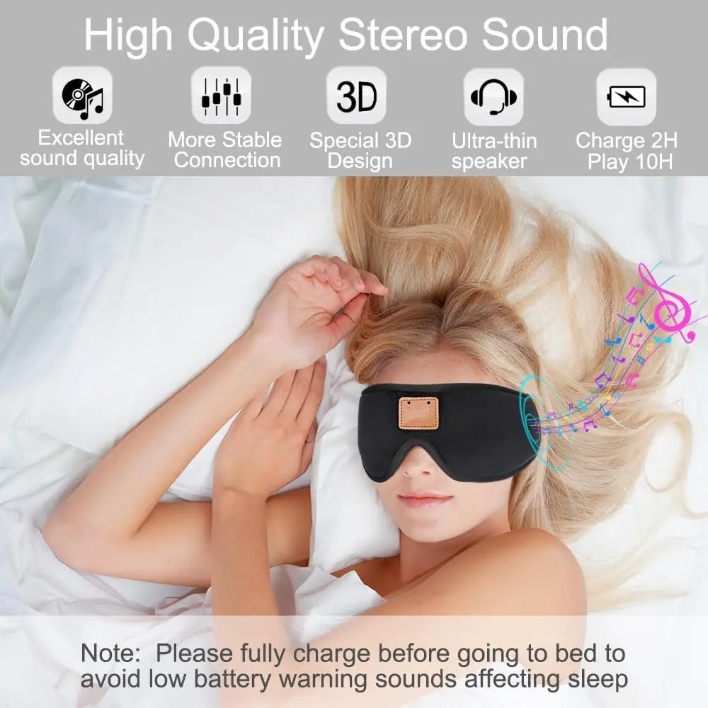 Wireless Sleep Mask With Built In Bluetooth Headphones