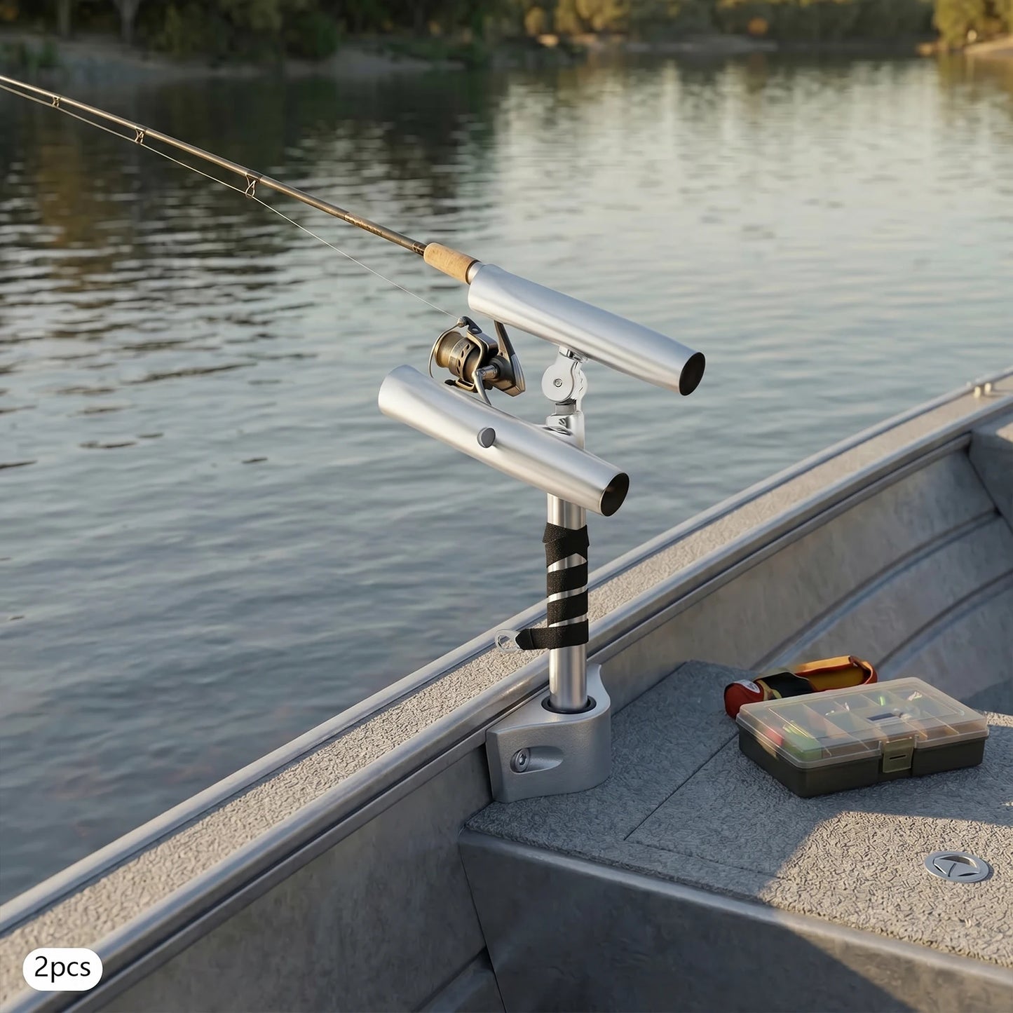 Double Ended Fishing Rod Holders For Boats Stainless Steel Bracket