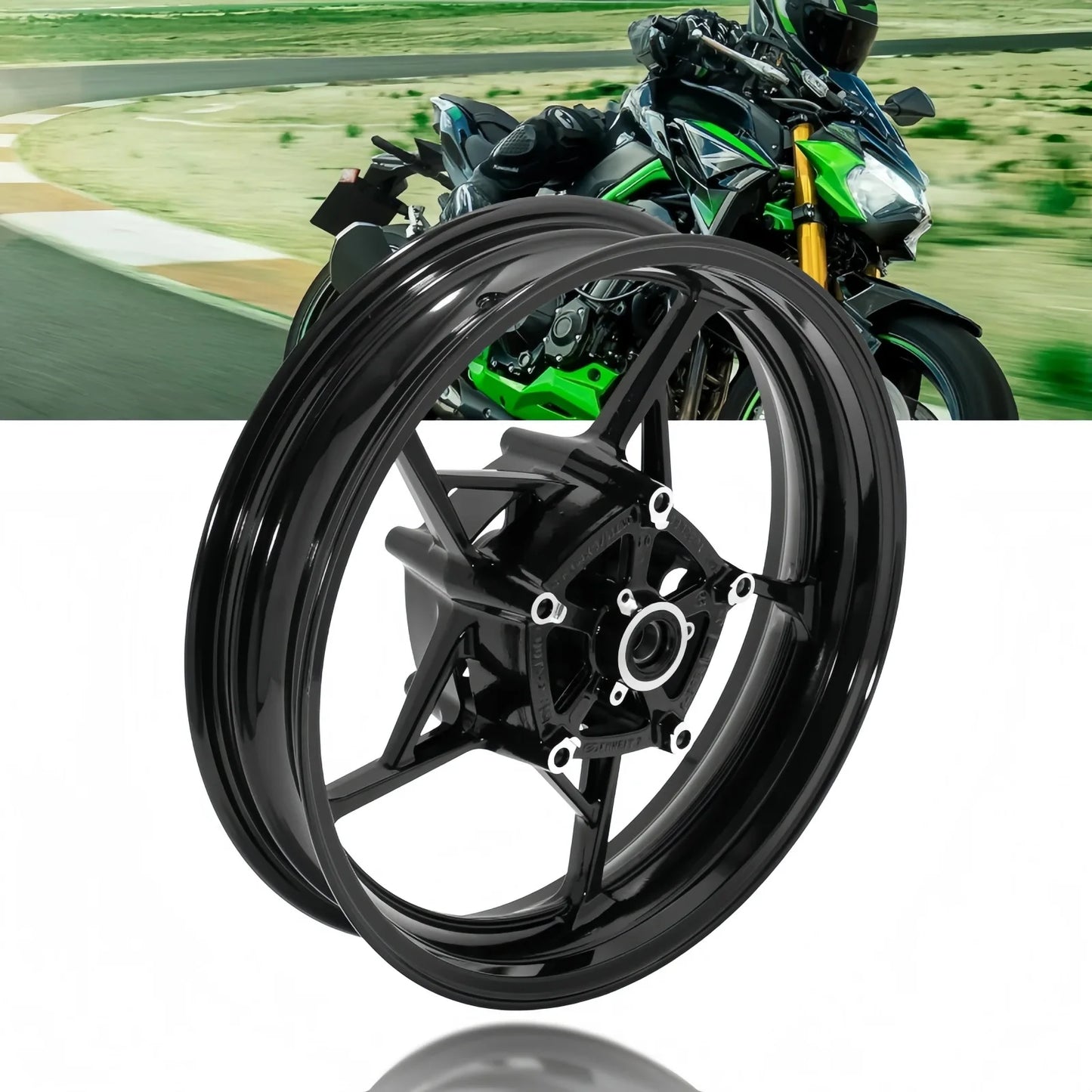 Gloss Black 17 Inch Front Wheel Rim For Kawasaki Z900 Ninja