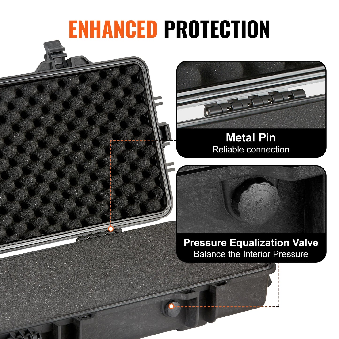 Hard Rifle Case Portable Storage For Long Guns Shockproof Waterproof