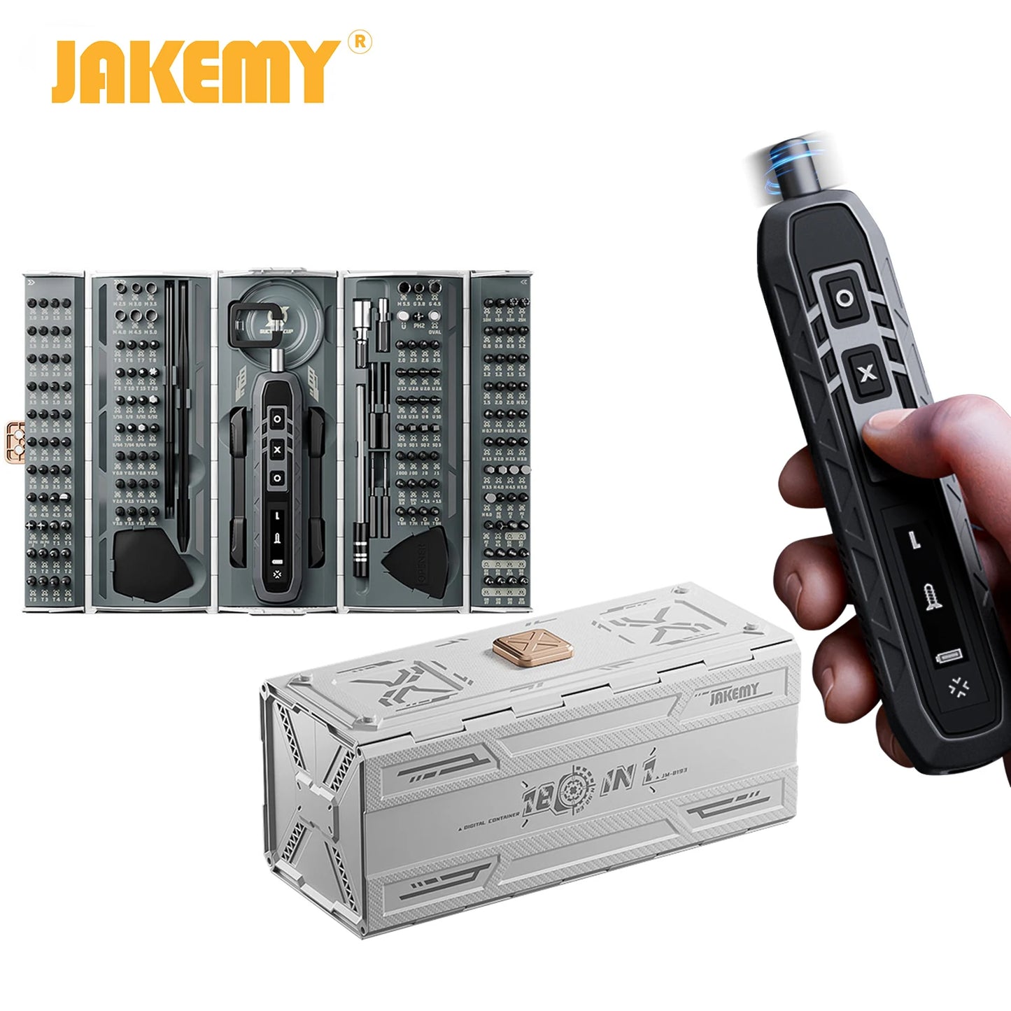 JAKEMY 180 In 1 Precision Screwdriver Set With Magnetic Bits