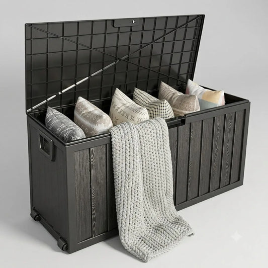 Heavy Duty UV Resistant Outdoor Plastic Storage Box With Wheels