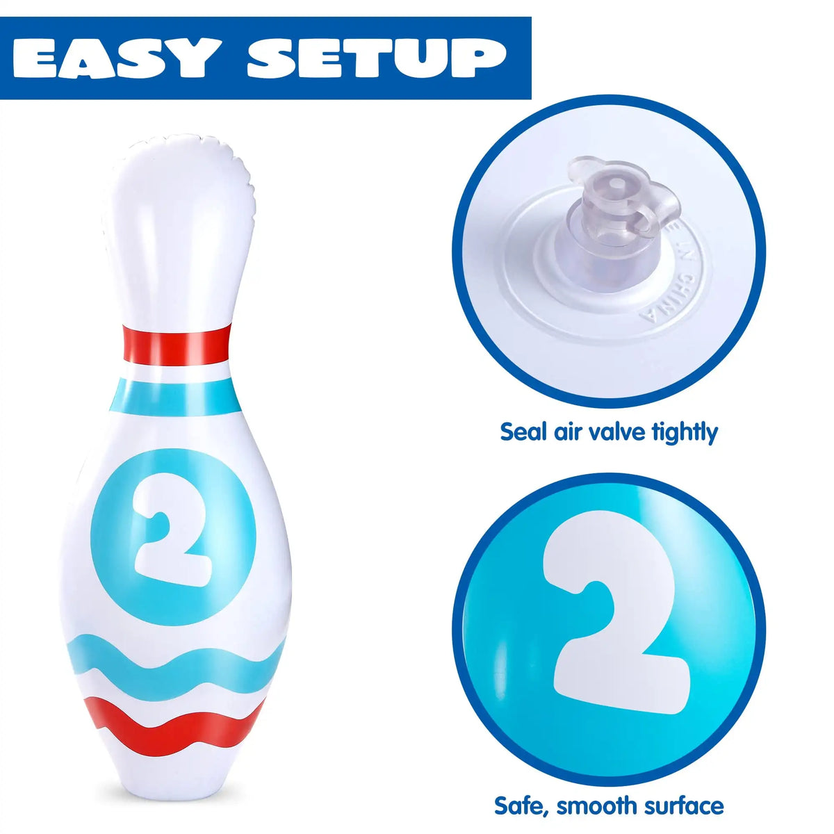 Joyfy Giant Inflatable Bowling Set For Kids
