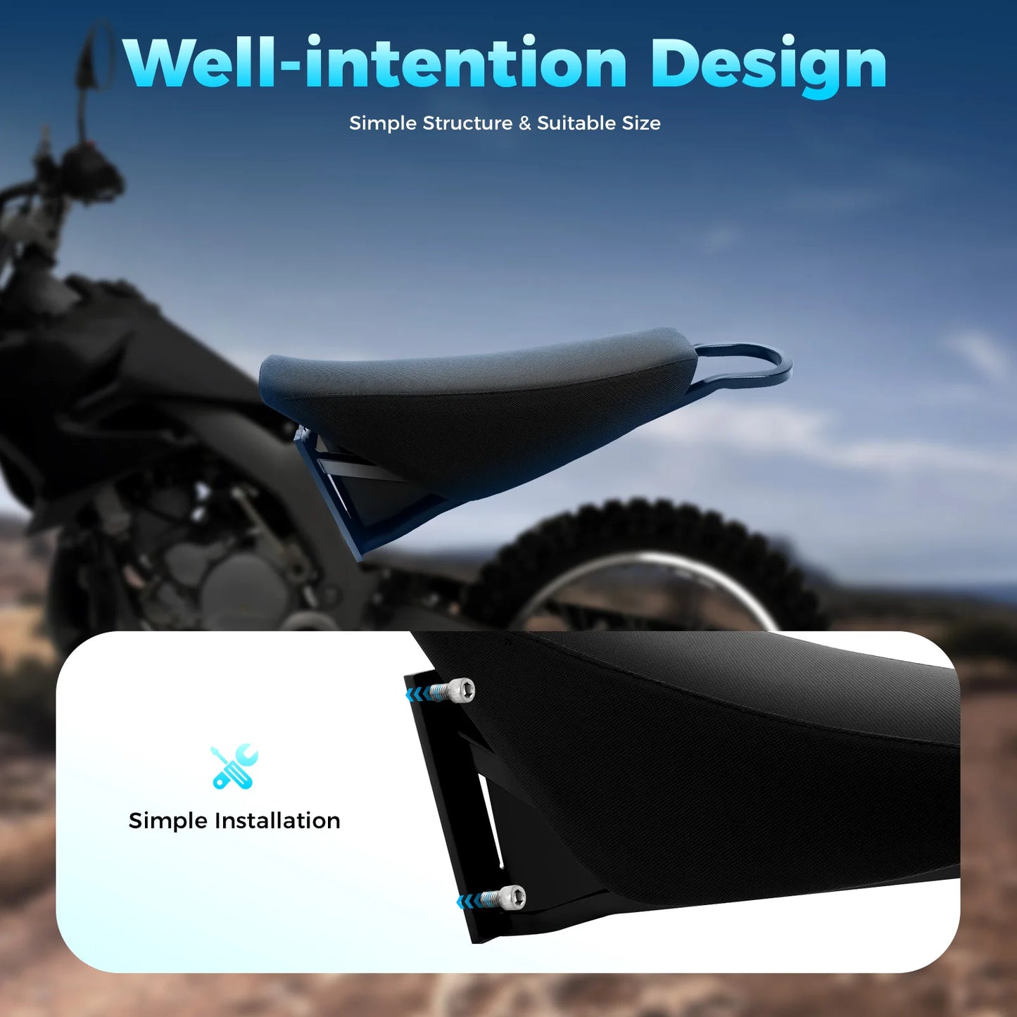 Stealth Frame Motorcycle Rear Saddle For Bike