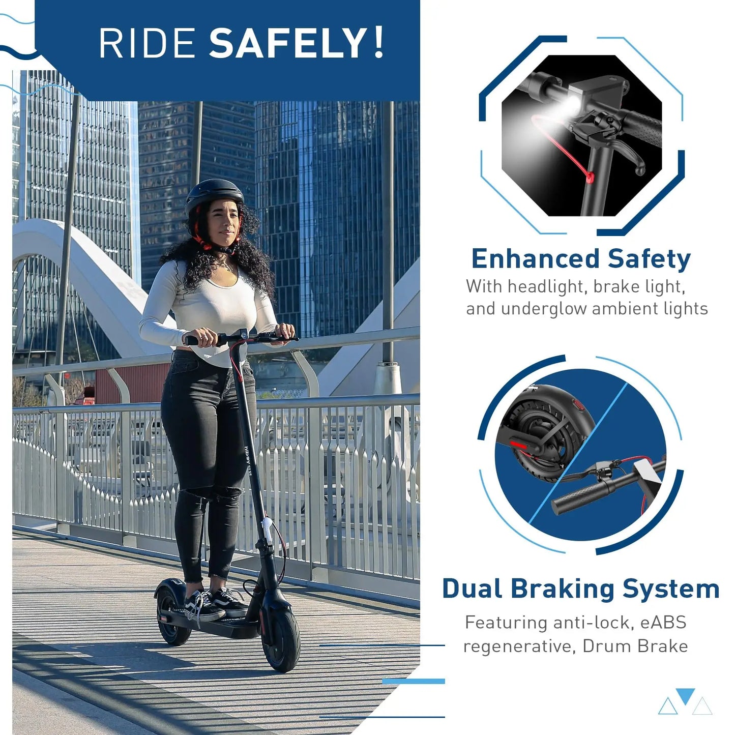Hiboy S2 SE Electric Scooter For Adults 430W Peak Motor 19 MPH 17 Mile Range