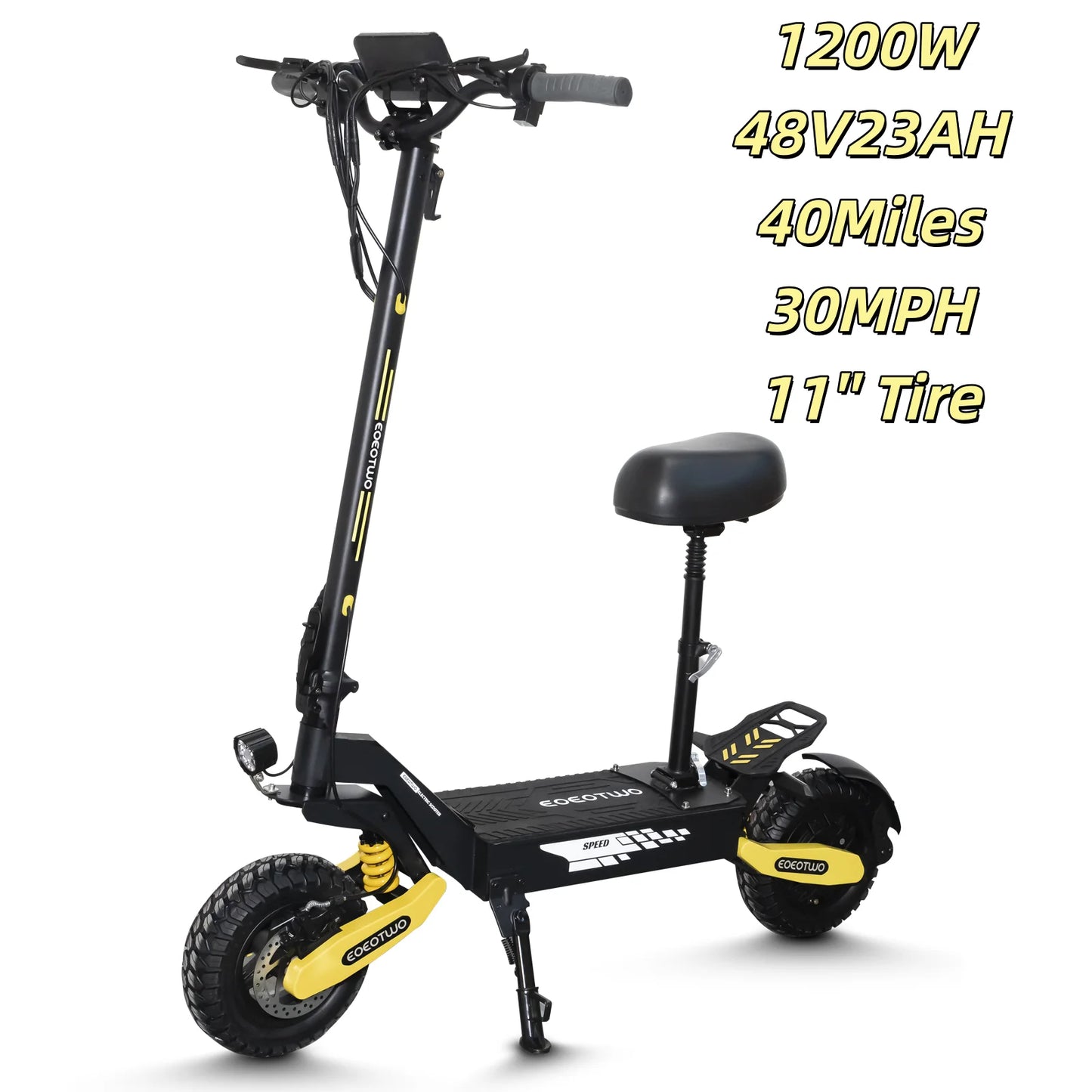 EOEOTWO 1200W Off Road Electric Scooter For Adults Foldable 48V