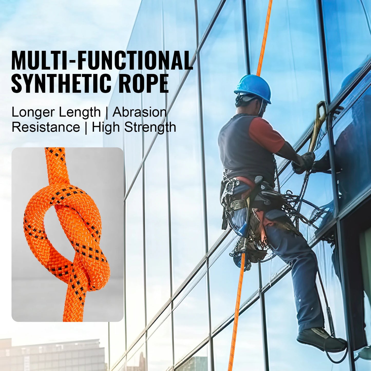 SucceBuy 120 Ft Dual Weave Polyester Cord Rope