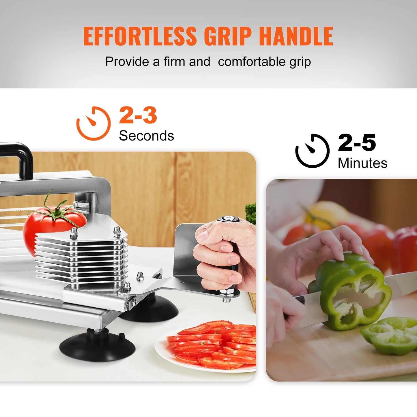 VEVOR Tomato Slicer Heavy Duty Stainless Steel Cutter Manual