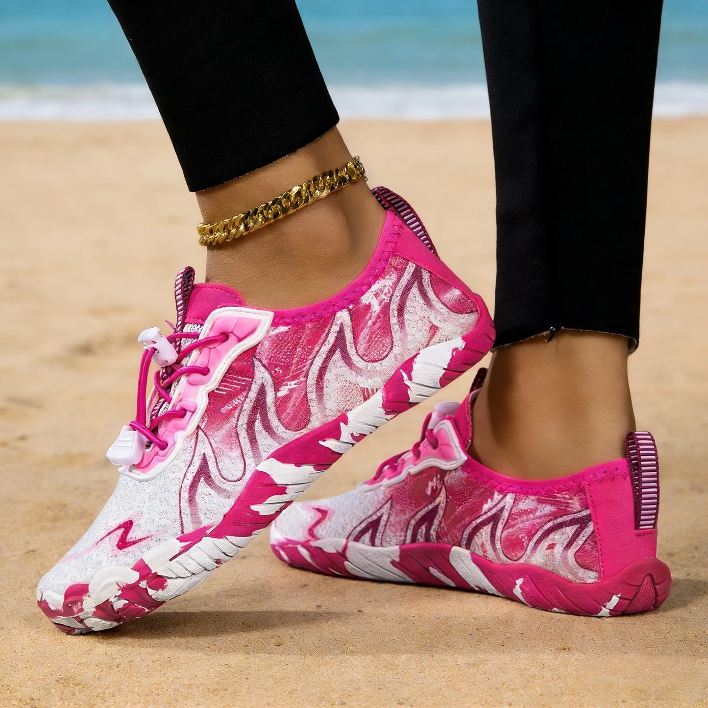 Unisex Nylon Quick Dry Water Shoes Slip On Lightweight Sneakers