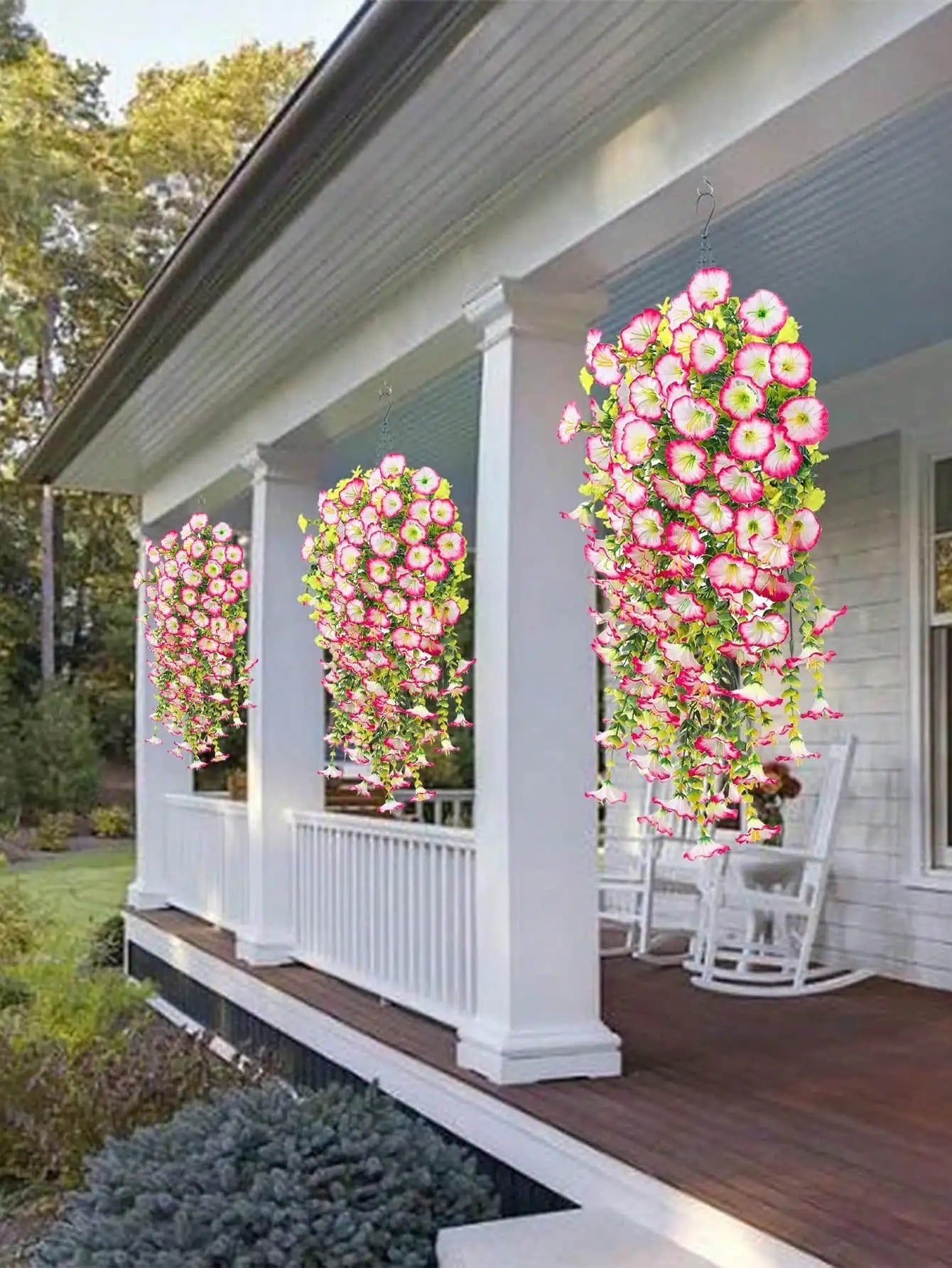 Artificial Eucalyptus Silk Vine UV Resistant Outdoor Greenery Decor