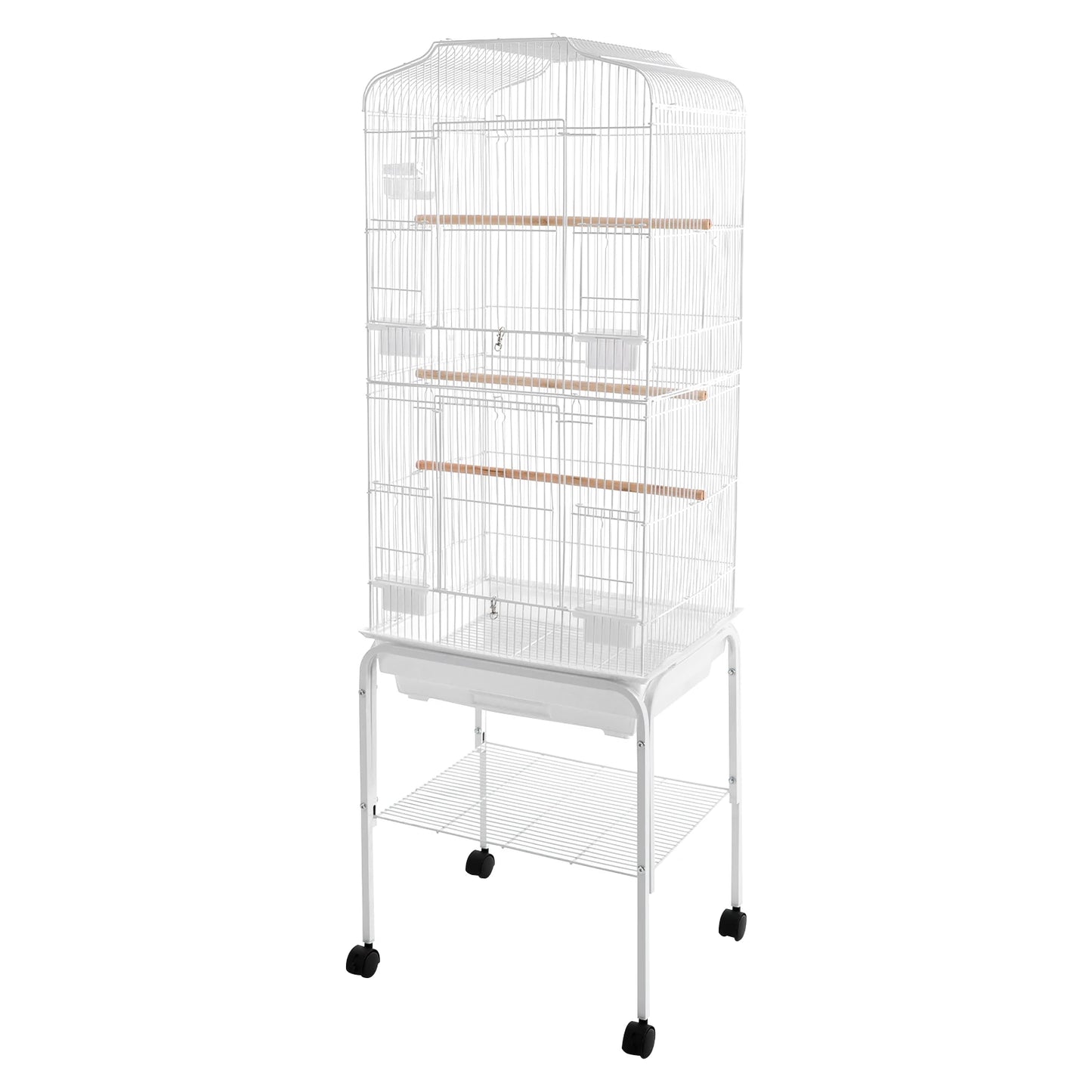 Bird Cage With Stand And Wheels For Parrots And Finches