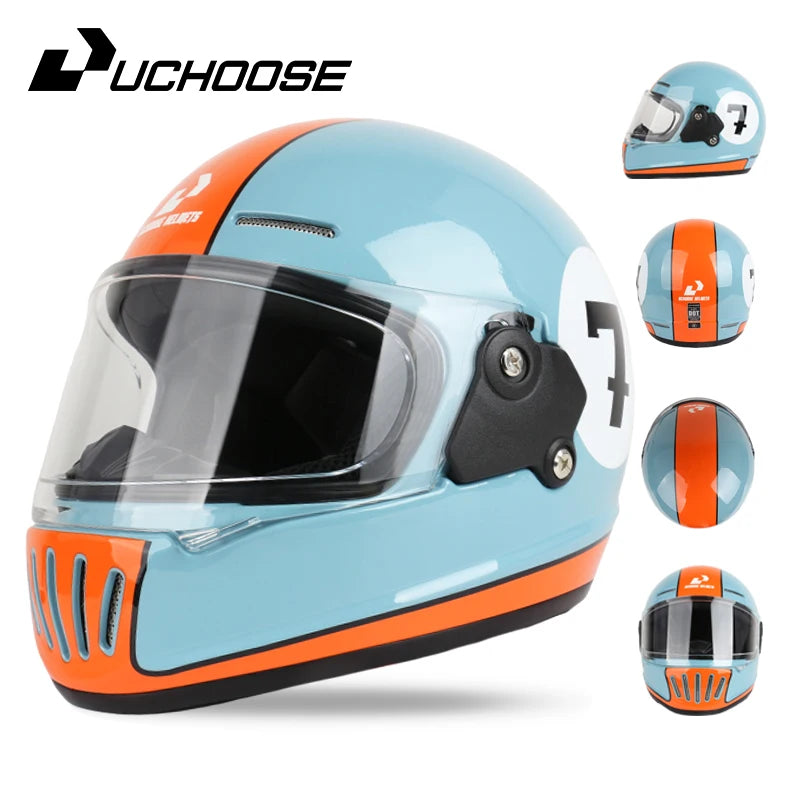 Uchoose Retro Open Face Motorcycle Helmet Dot Certified