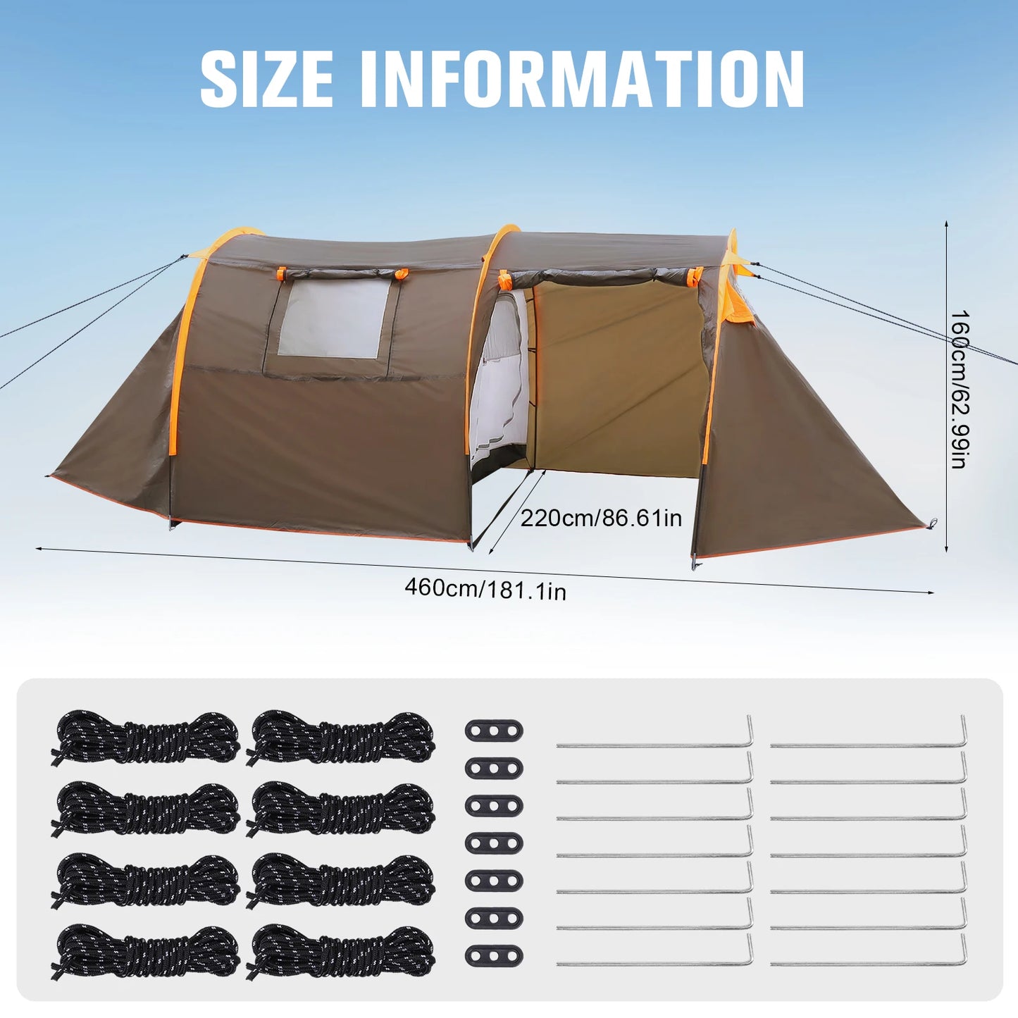 NovaSphere Oxford 2 Person Backpacking Tent Windproof Waterproof