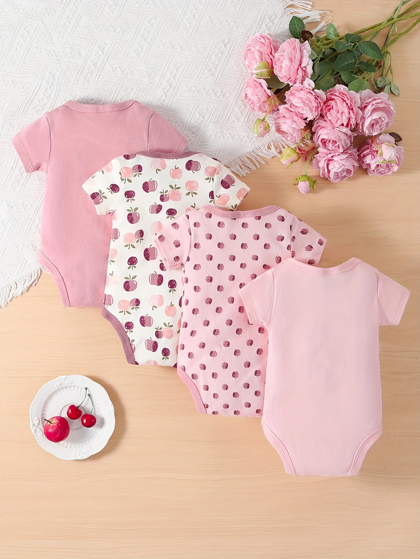 PAYIFANG Baby Girl 4 Piece Jumpsuit Hoodie Crawling Set Outdoor