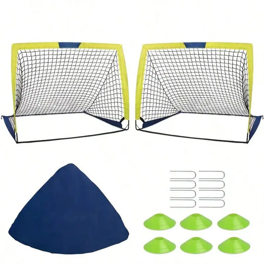 Pop Up Soccer Net Portable Training Set With Accessories