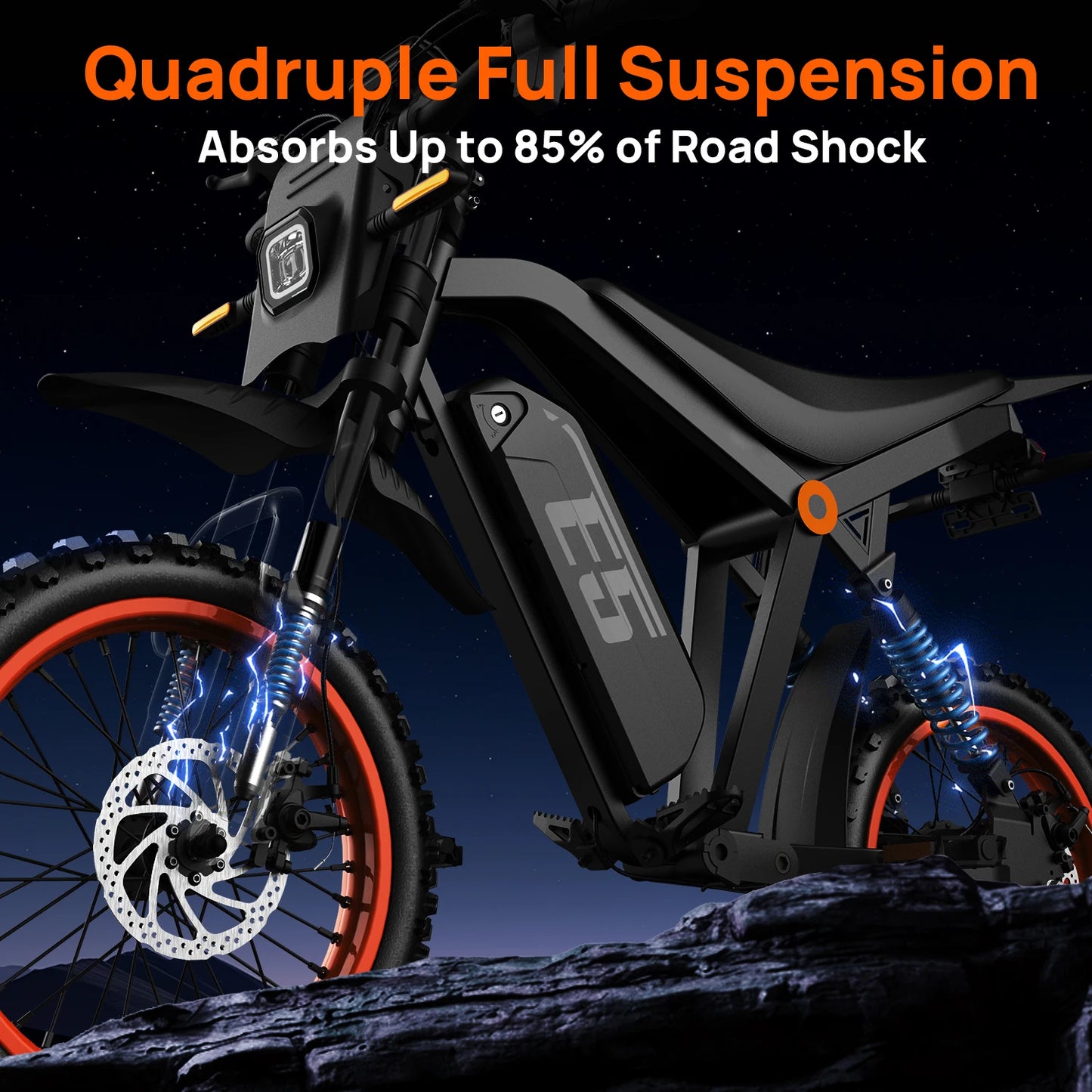 URLIFE 1500W Electric Mountain Bike With Removable Battery