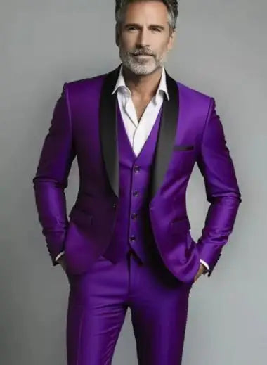 Men's Formal Suit Set Jacket Vest Pants For Business Wedding