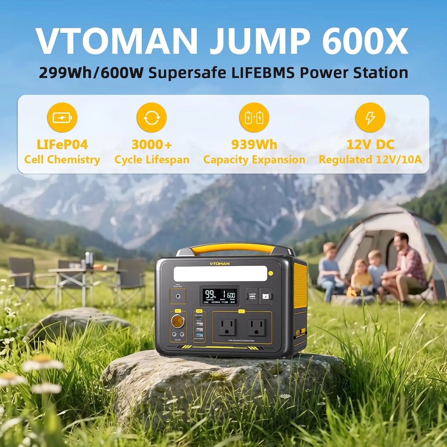 Jump 600X Portable Power Station 600W Solar Generator 299Wh