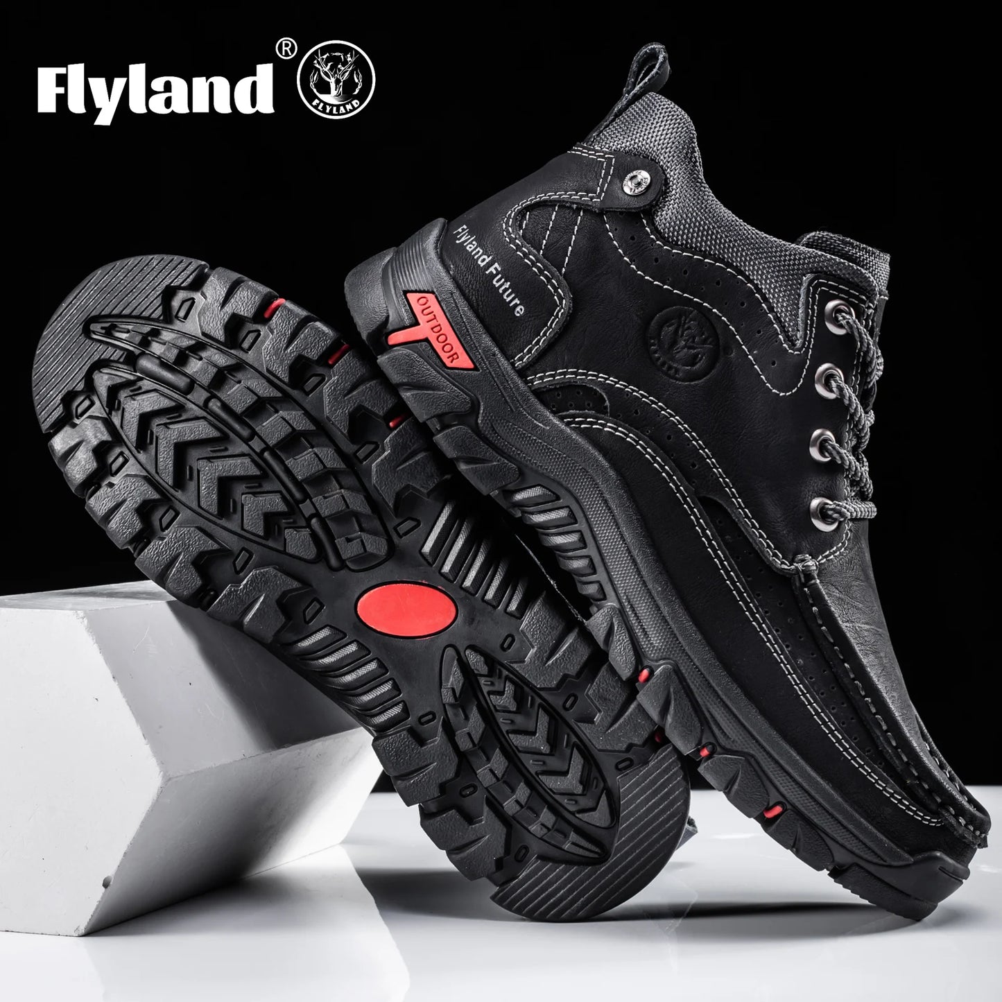 Flyland Vintage Leather Chukka Boots Mens Casual Office Shoes