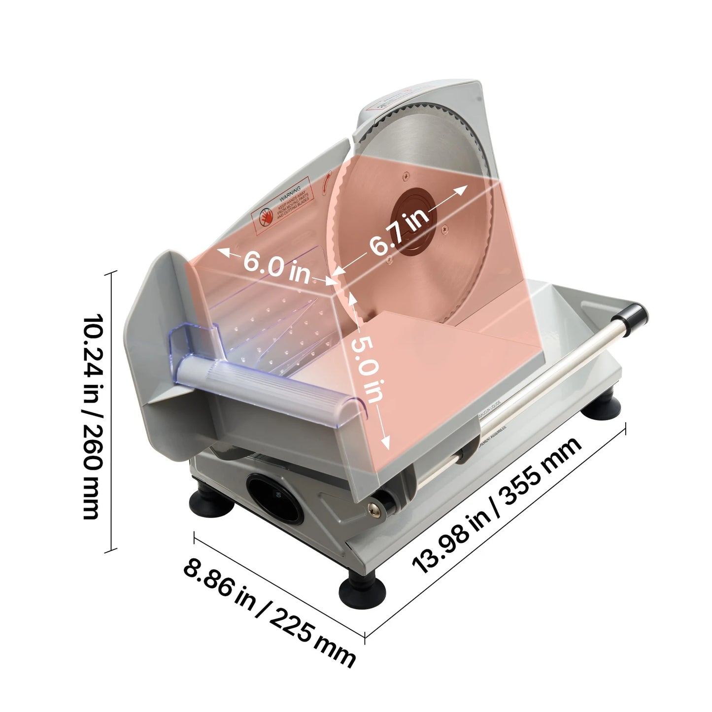 SucceBuy Electric Deli Meat Slicer With Two SUS420 Blades