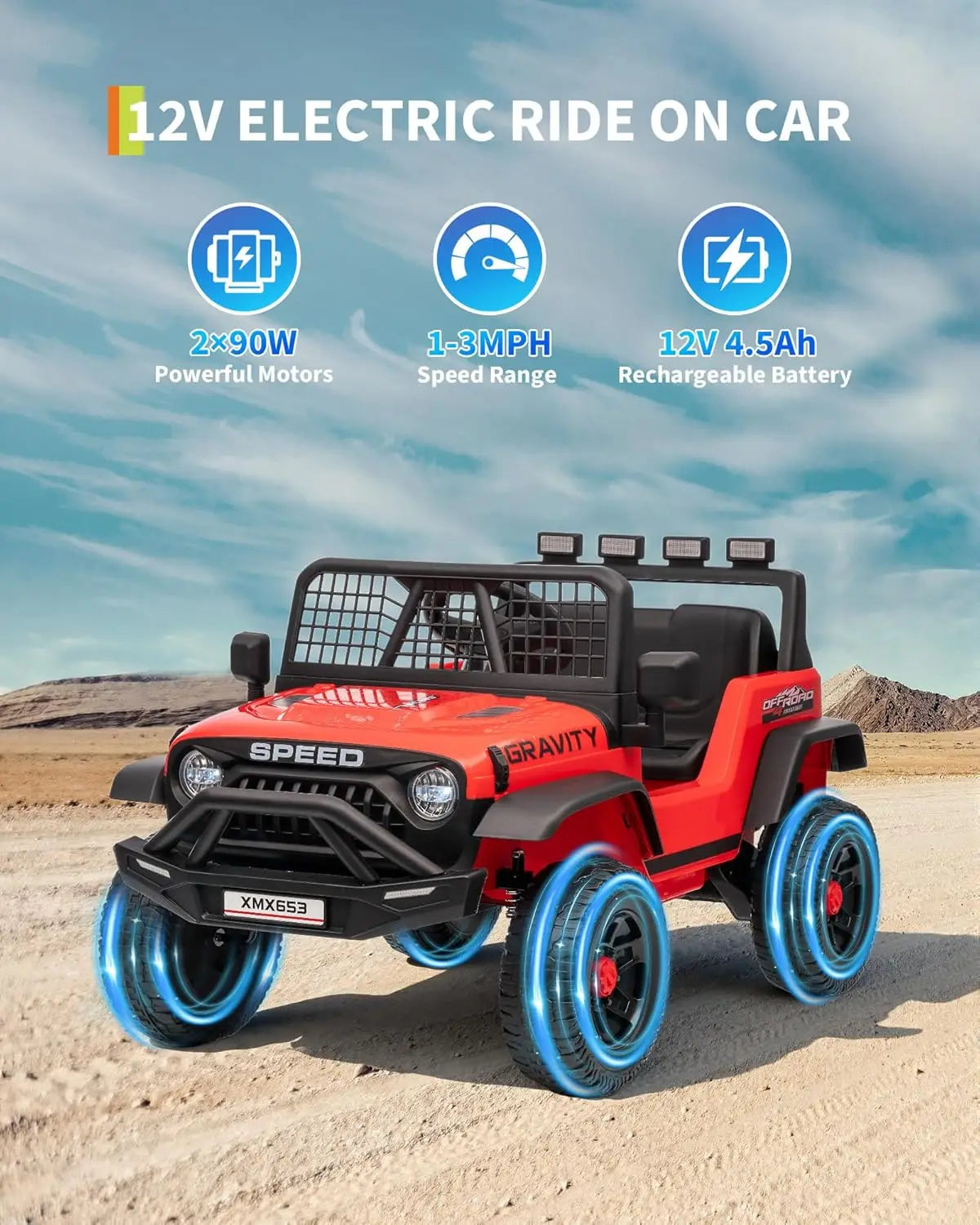 HiMISS Kids Electric Ride On Truck With Remote Control