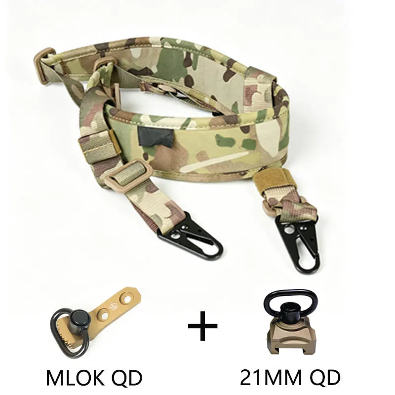 Tactical 1/2 Point Crossbody Rope Rifle Strap Nylon Sling