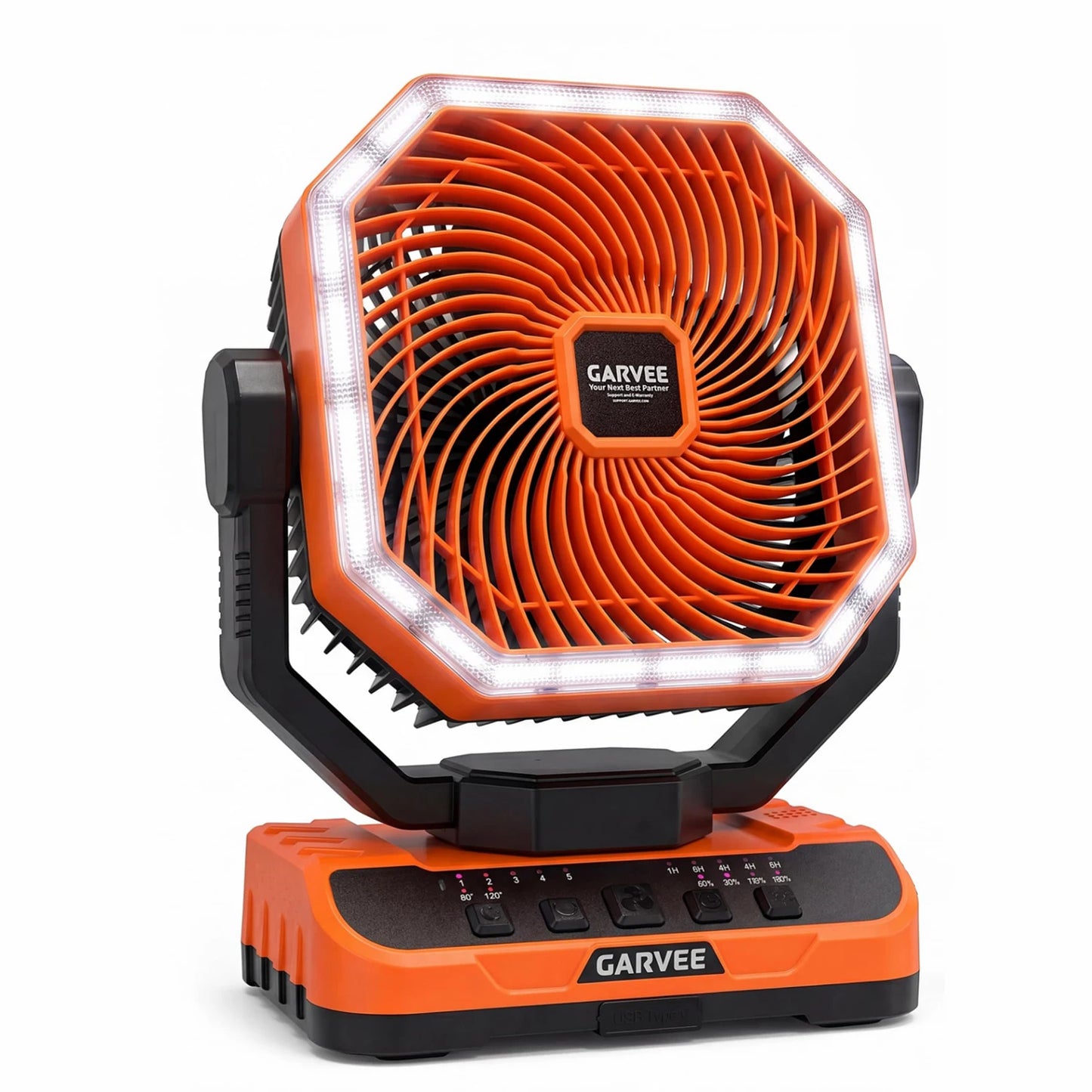 HiMISS Portable Camping Fan 40000mAh Rechargeable LED Light 5 Speeds