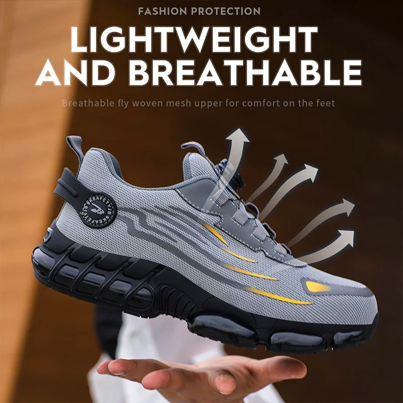 Breathable Lace Free Soft Sole Anti Smash Puncture Labour Shoes