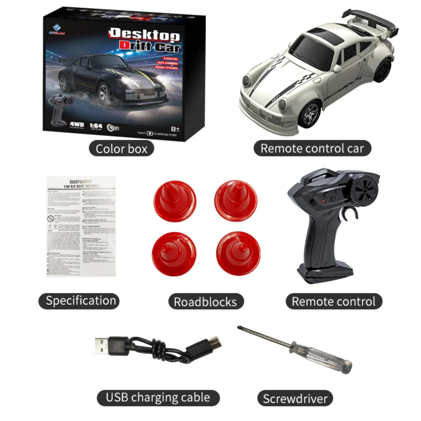 Fremego 4WD RC Drift Car 2 4Ghz Remote Control Toy
