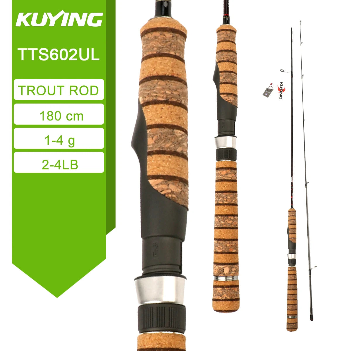 Kuying Teton Spinning Rod 0.8-8g 1-8lb Carbon Baitcaster