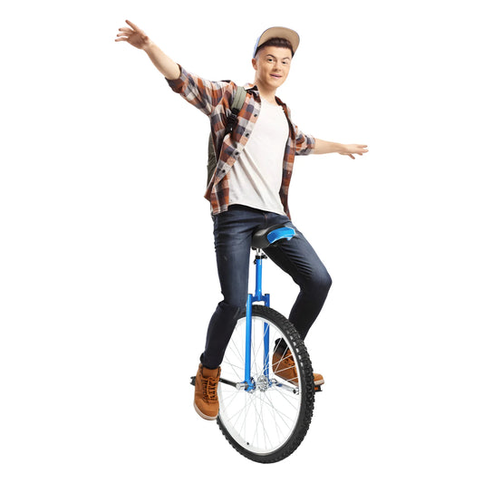 Unicycle With Steel Frame Aluminum Rim Knurled Non Slip Seatpost