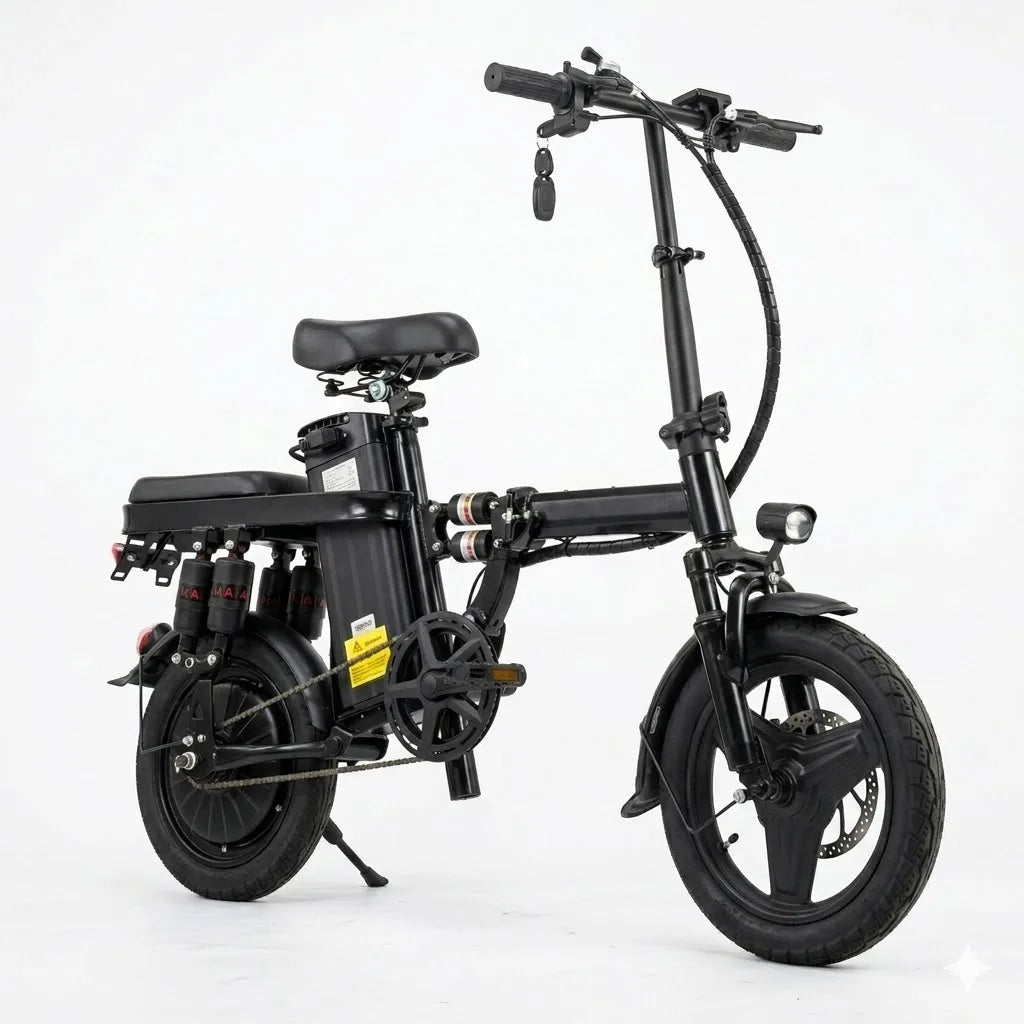 Electric Bike Foldable Adult With Rear Seat 400W Motor