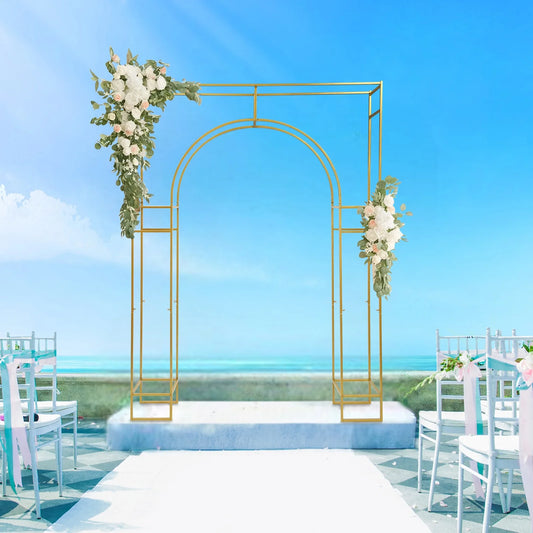 Heavy Duty Carbon Steel Ceremony Arch Frame For Events Floral Balloons